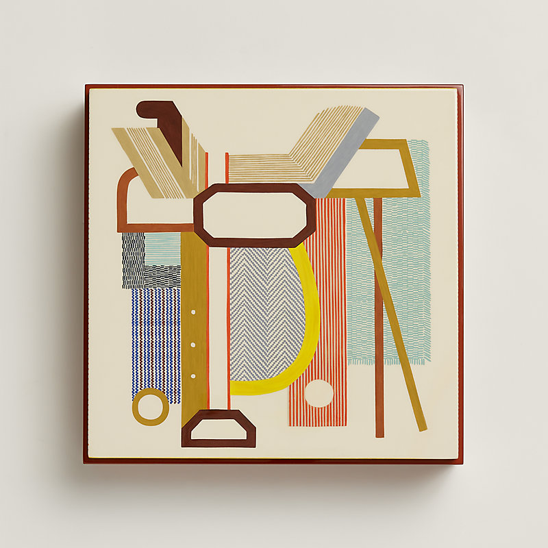 Theoreme Selle Nomade box, large model - Brown | Hermès USA